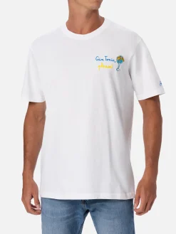 Herren-Baumwoll-T-Shirt mit Gin Tonic, bitte! Stickerei