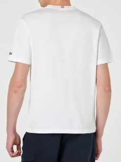 Herren-Baumwoll-T-Shirt mit St. Barth Vespa Friend-Aufdruck | VESPA® SONDEREDITION