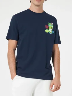 Herren-Baumwoll-T-Shirt mit platziertem Cryptopuppets Mojito-Aufdruck auf Vorder- und Rückseite | CRYPTOPUPPET-SONDERAUSGABE