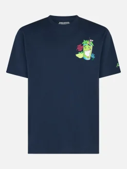 Herren-Baumwoll-T-Shirt mit platziertem Cryptopuppets Mojito-Aufdruck auf Vorder- und Rückseite | CRYPTOPUPPET-SONDERAUSGABE