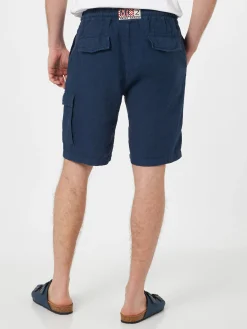 Herren-Bemuda aus marineblauem Leinen Marseille