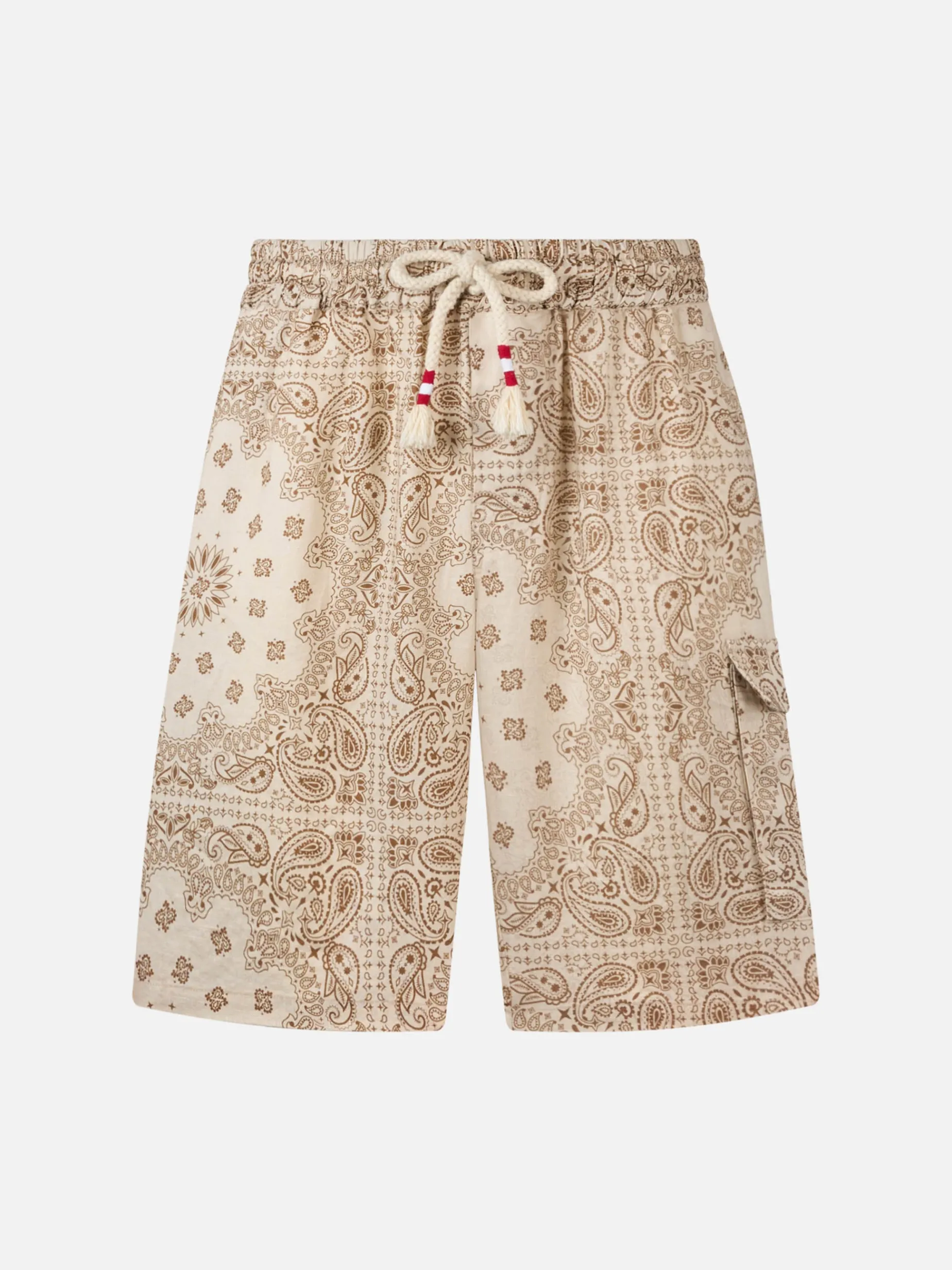 Herren-Bermuda aus Leinen „Marseille“ mit Bandana-Print