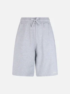 Herren-Bermudashorts aus grauem Melange-Baumwollfleece Randle