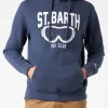 Herrenblauer Kapuzenpullover mit St. Barth Ski Club-Aufdruck