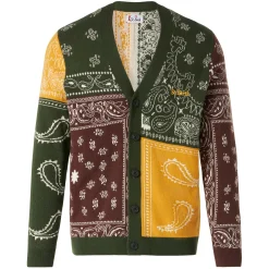 Herren-Cardigan mit Bandana-Print