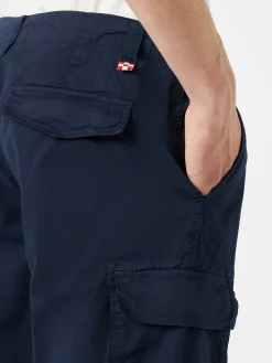 Herren-Cargoshorts aus blauer Baumwolle
