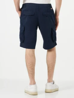 Herren-Cargoshorts aus blauer Baumwolle