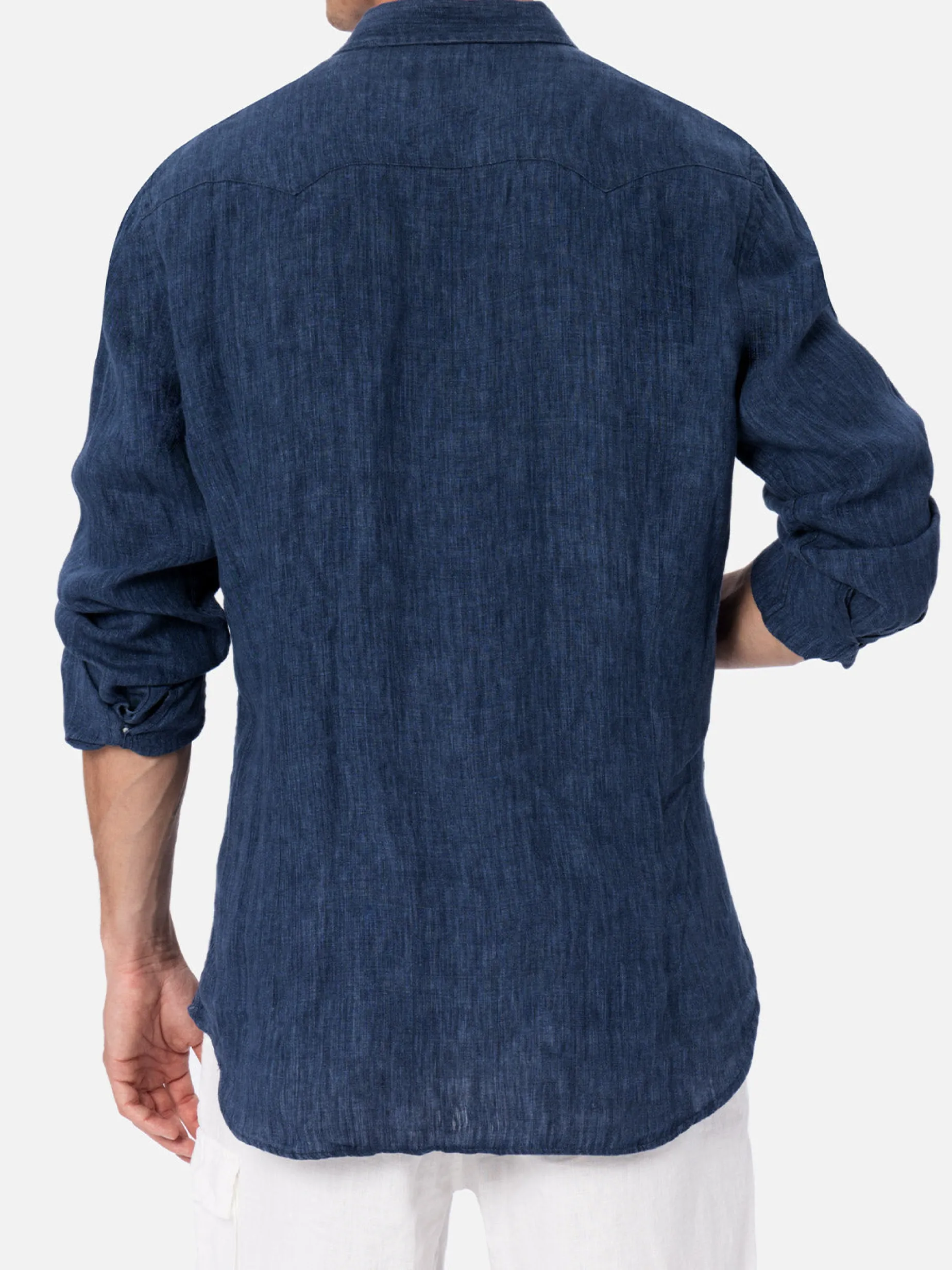 Herren-Delave-Hemd aus Leinen-Denim Greg