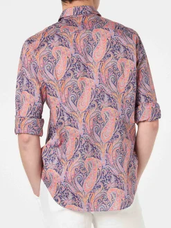 Herren-Hemd Sikelia aus Musselin-Baumwolle mit Paisley-Print | Hergestellt aus Liberty-Stoff
