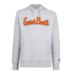 Herren-Kapuzenpullover aus Baumwolle mit Aufnäher