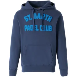 Herren-Kapuzenpullover in Marineblau mit Aufdruck