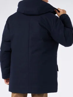 Herren-Parka mit Kapuze in Blau