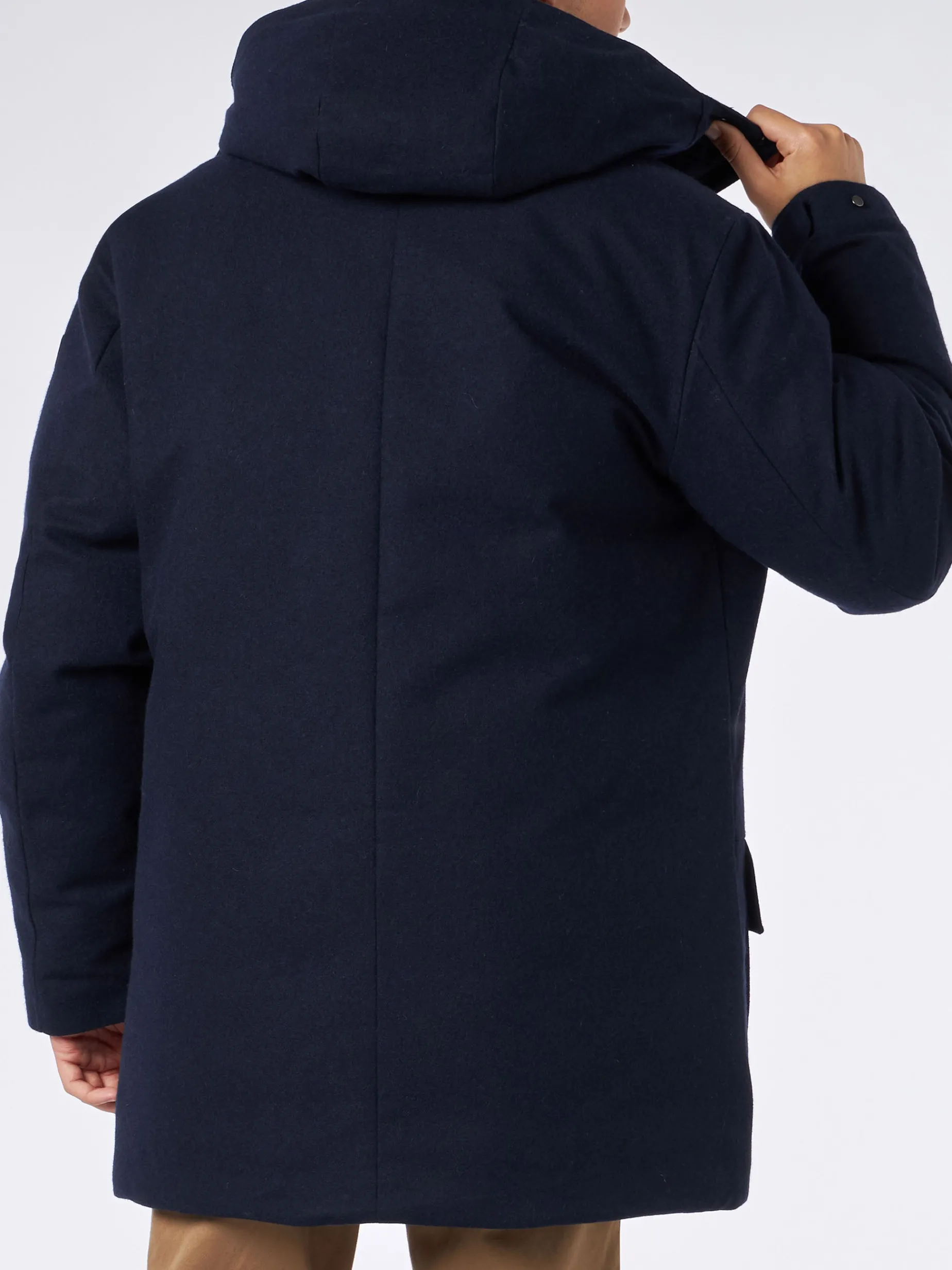 Herren-Parka mit Kapuze in Blau