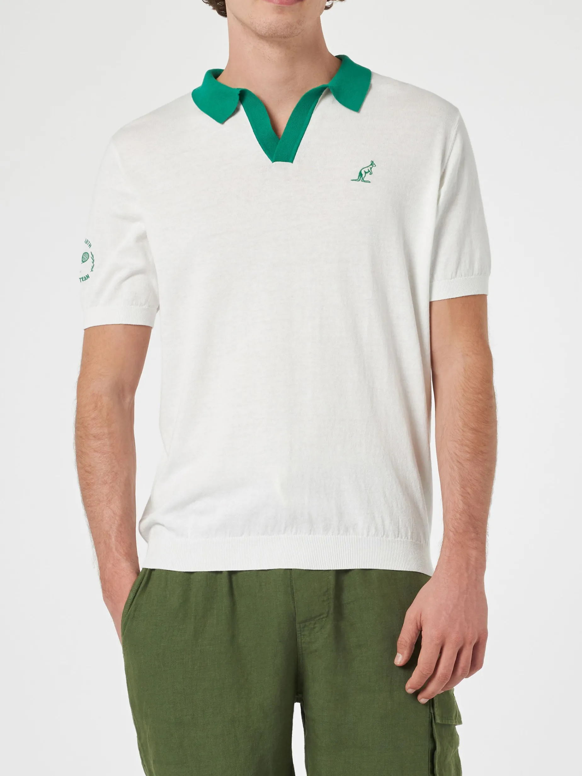 Herren-Poloshirt aus cremefarbenem Strick Newcomb | AUSTRALIAN BRAND SPECIAL EDITION