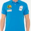 Herren-Poloshirt aus Stretch-Piquet mit Snoopy-Aufnäher | SNOOPY – PEANUTS™ SONDEREDITION