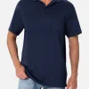 Herren-Poloshirt aus technischem Piquet Camber in Marineblau
