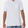 Herren-Poloshirt aus technischem Piquet Camber in Off-White