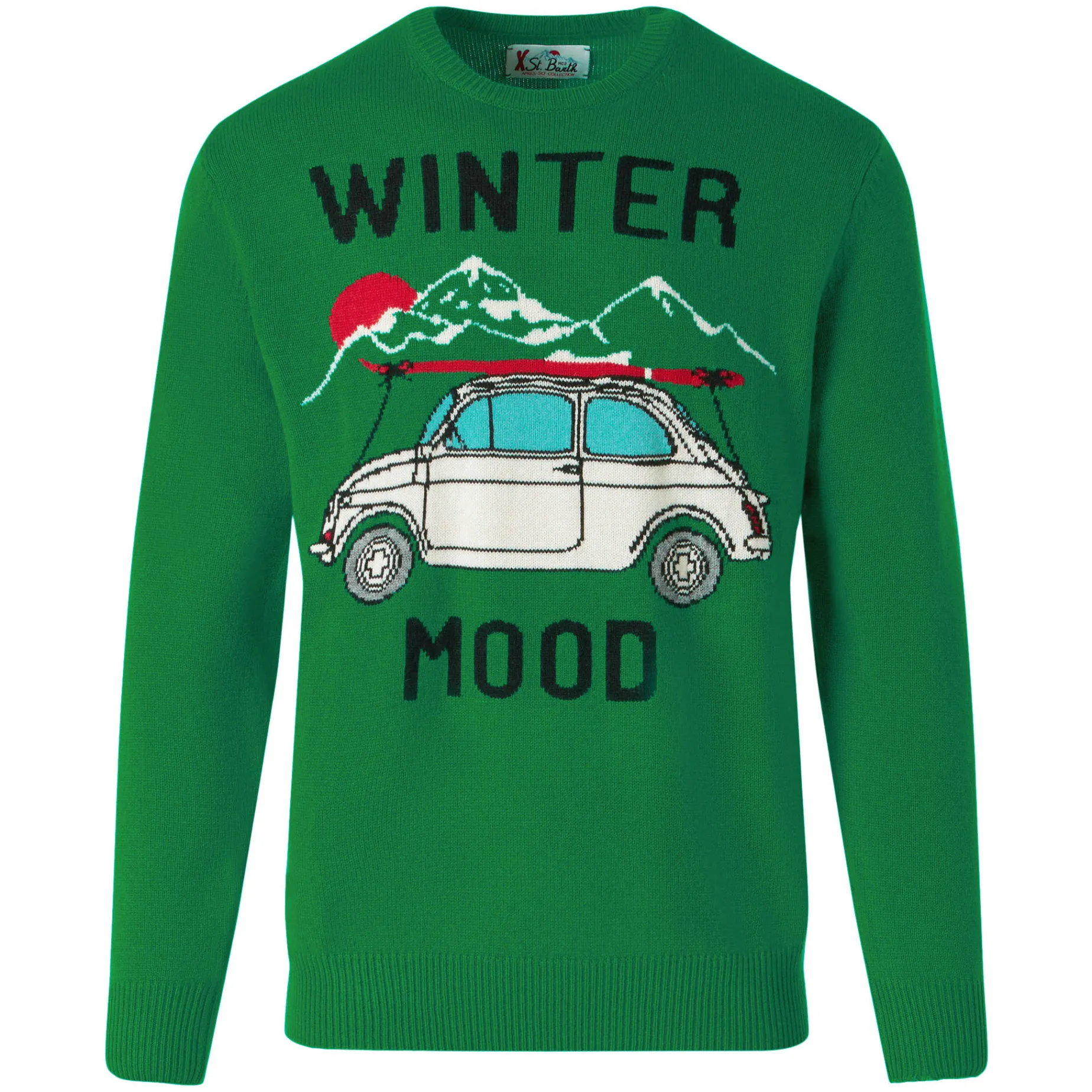 Herrenpullover mit Autoaufdruck