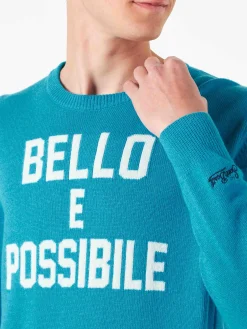 Herrenpullover mit Bello e Possibile-Aufdruck