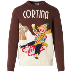 Herrenpullover mit Cortina-Postkartendruck