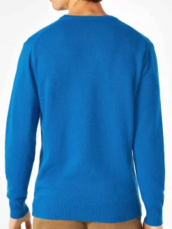 Herrenpullover mit Jacquard-Aufdruck „Milano Padel Club“.