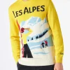 Herrenpullover mit Les-Alpes-Postkarte
