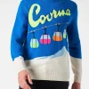 Herrenpullover mit Rundhalsausschnitt und Courma-Zopfkarten-Jacquard-Druck