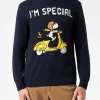 Herren-Pullover mit Rundhalsausschnitt und Snoopy-Roller-Jacquard-Print | SNOOPY – ©PEANUTS SONDERAUSGABE