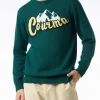 Herren-Pullover mit Rundhalsausschnitt und Jacquard-Aufdruck der Courma-Berge