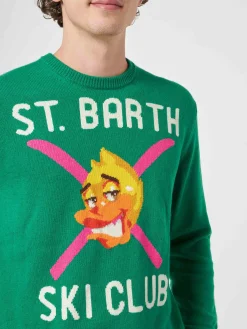 Herren-Pullover mit Rundhalsausschnitt und Crypto Ducky-Jacquard-Print | CRYPTO PUPPETS SONDERAUSGABE
