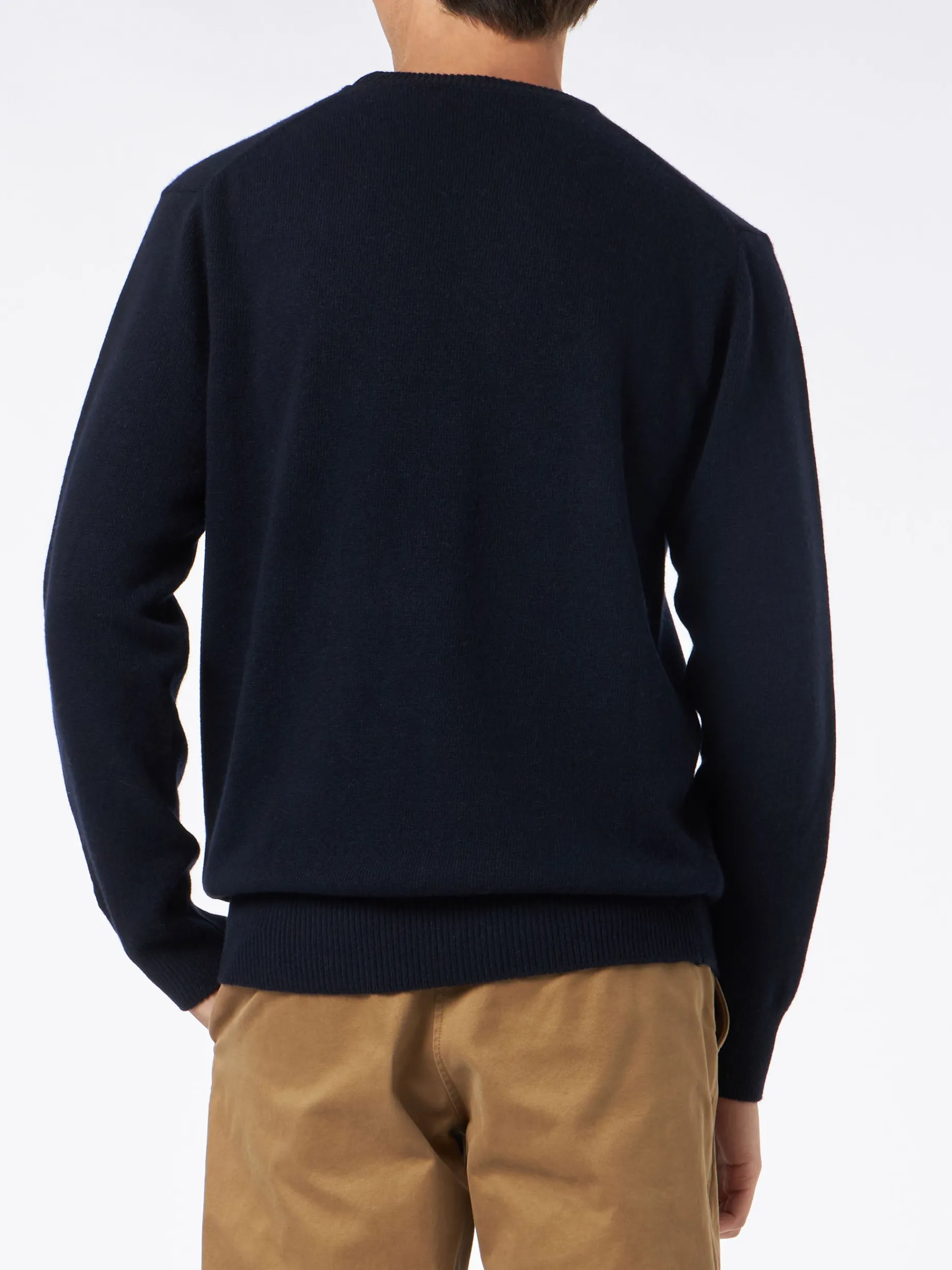 Herren-Pullover mit Rundhalsausschnitt und Jacquard-Aufdruck des St. Barth Padel Club