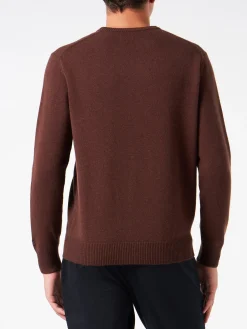 Herrenpullover mit Rundhalsausschnitt und Sei Come la mia Moto-Stickerei