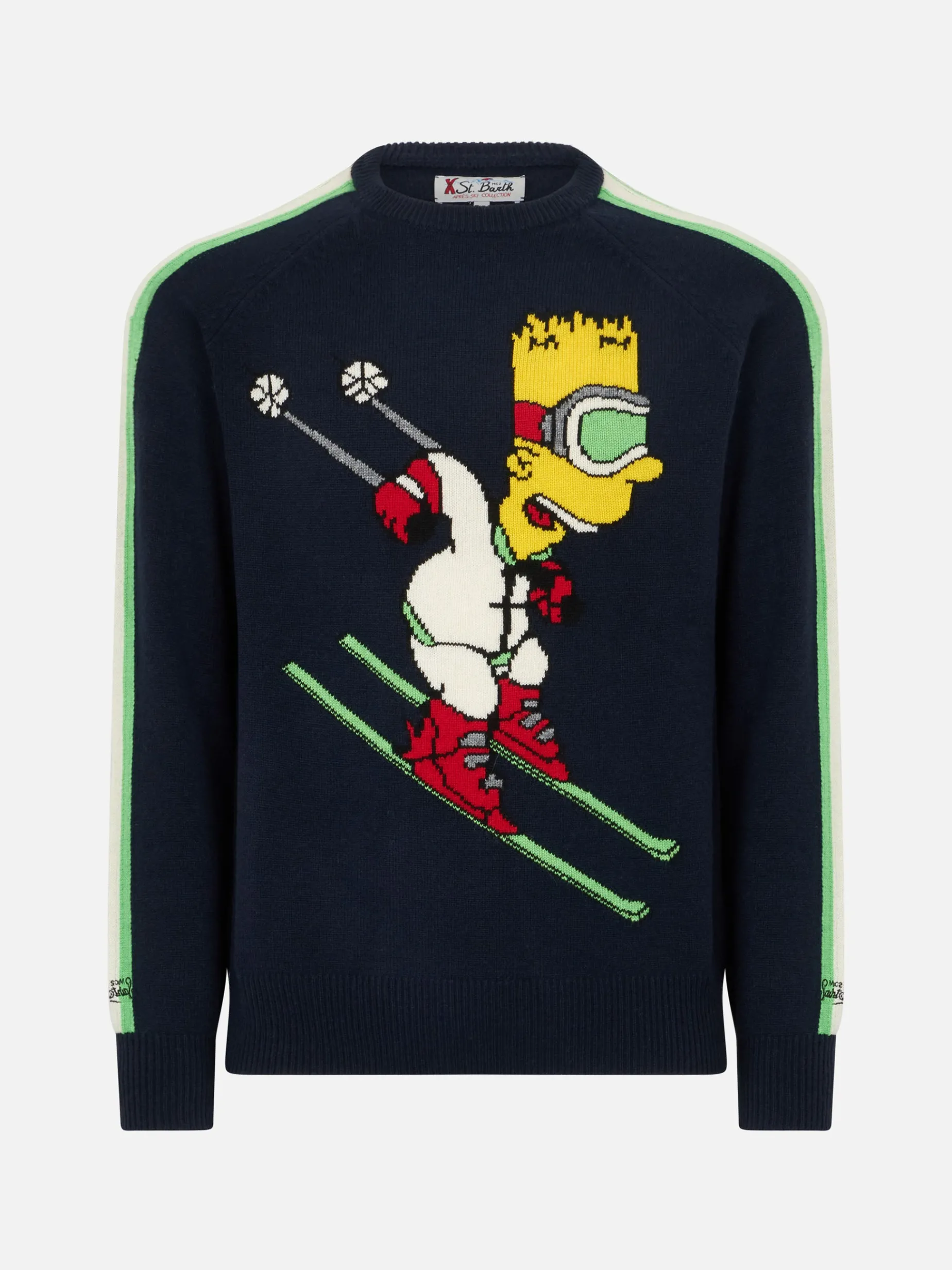 Herrenpullover mit Rundhalsausschnitt und Bart-Simpson-Jacquard-Print | DIE SIMPSONS-SONDERAUSGABE