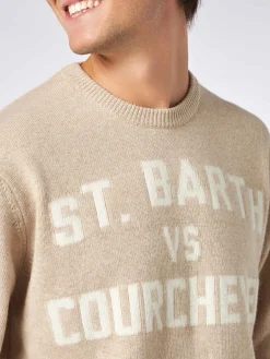 Herrenpullover mit St. Barth VS Courchevel-Aufdruck