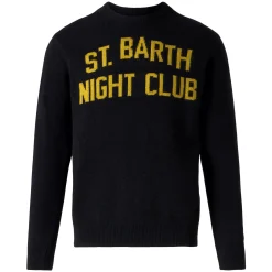 Herrenpullover mit St. Barth Night Club-Aufdruck