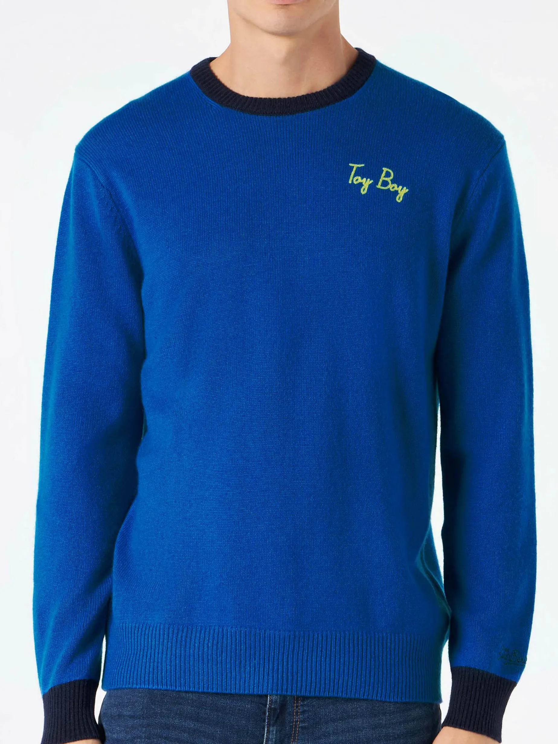 Herrenpullover mit Toy Boy-Stickerei