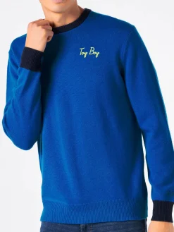 Herrenpullover mit Toy Boy-Stickerei