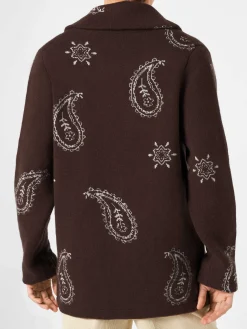 Herren-Strickjacke mit Paisley-Print