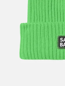 Herren-Strickmütze in Neongrün