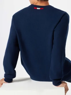 Herren-Strickpullover mit Rundhalsausschnitt und Day Off-Stickerei
