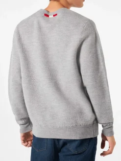Herren-Strickpullover mit Rundhalsausschnitt und Day Off-Stickerei