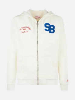 Herren-Sweatshirt aus Baumwolle mit Aufnäher und Stickerei