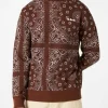 Herren-Sweatshirt mit Rundhalsausschnitt und braunem Bandana-Print
