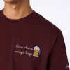 Herren-T-Shirt Arnott aus schwerer Baumwolle mit Stickerei „Birra chiara amicizia lunga“.