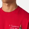 Herren-T-Shirt Arnott aus schwerer Baumwolle mit A Capodanno siamo dai Furstenberg-Stickerei | VACANZE DI NATALE SONDERAUSGABE