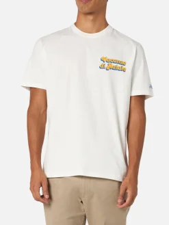 Herren-T-Shirt Arnott aus schwerer Baumwolle mit Vacanze di Natale locandina | VACANZE DI NATALE SONDERAUSGABE
