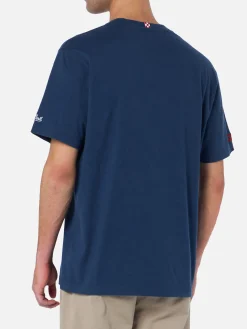 Herren-T-Shirt Arnott aus schwerer Baumwolle mit Non sono bello … piaccio! Stickerei | VACANZE DI NATALE SONDERAUSGABE
