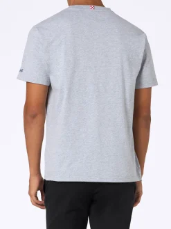 Herren-T-Shirt Arnott aus schwerer Baumwolle mit Stickerei „Col ghiaccio ci faccio lo Spritz“ | INSULTI LUMINOSI SPECIAL EDITION