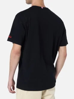 Herren-T-Shirt Arnott aus schwerer Baumwolle mit Capodanno Faccio Danno-Stickerei | INSULTI LUMINOSI SONDEREDITION