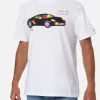 Herren-T-Shirt aus Baumwolle mit Aufdruck und Stickerei „St. Barth Aperitif“ | MARCO LODOLA SONDERAUSGABE